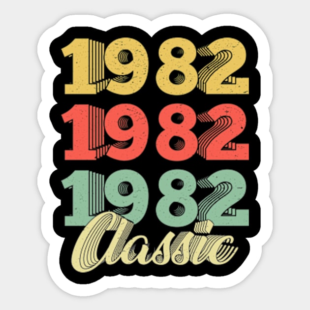 Vintage Retro 1982 38 Years Old 38th Birthday Gift Sticker by CreativeSalek